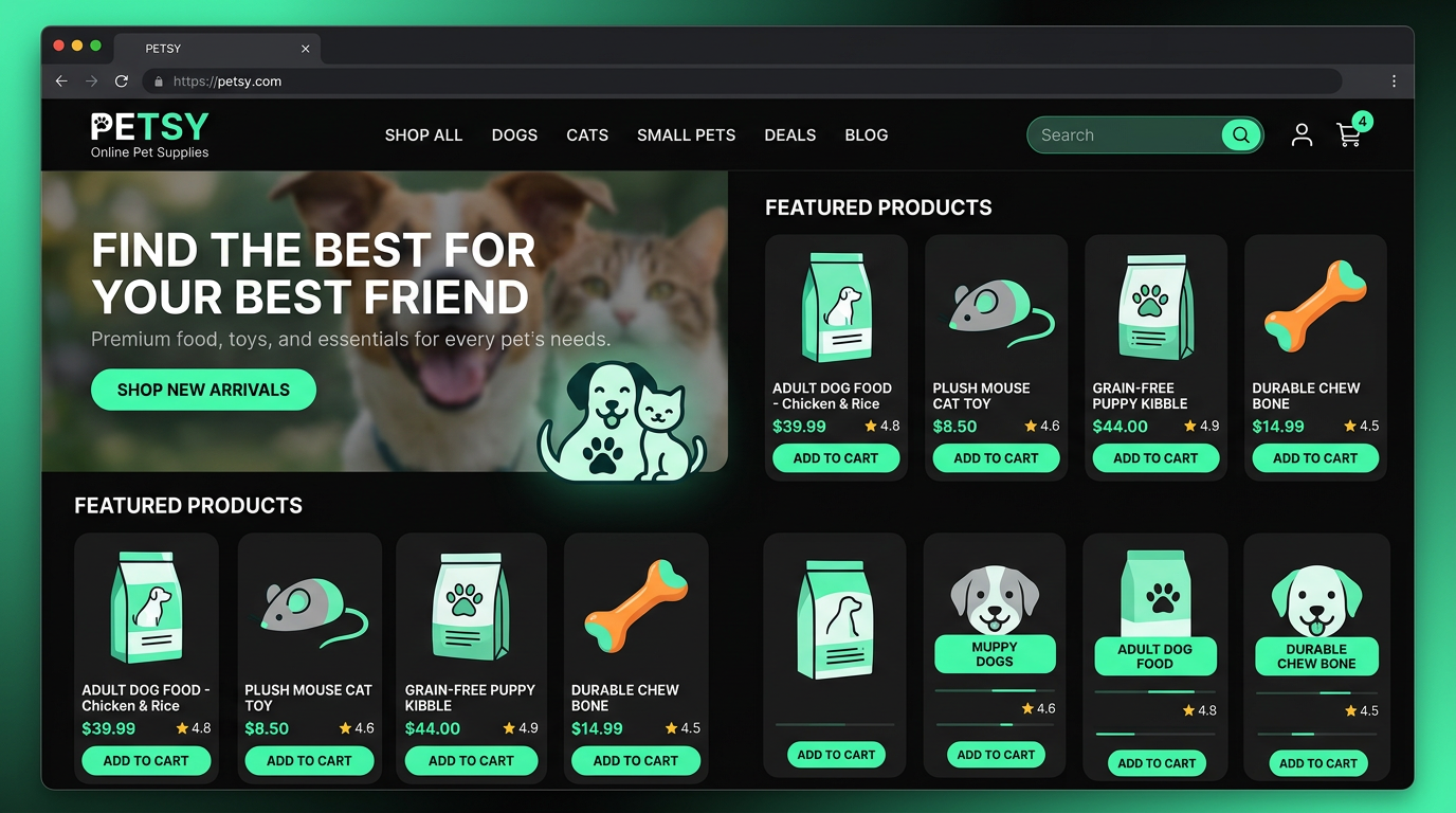 Pet E-commerce Platform project preview